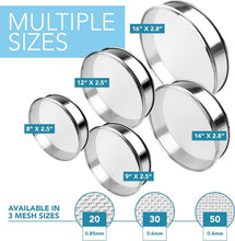 Load image into Gallery viewer, Commercial-Grade Stainless Steel Flour Sifter with Fine Mesh - 14" Diameter