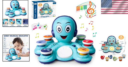Durable Musical Octopus Toy for Educational Fun - Perfect Birthday Gift for Kids
