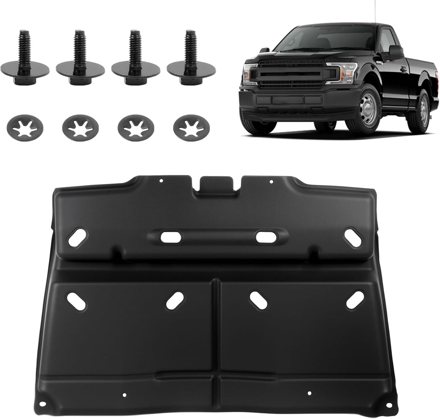Engine Splash Shield Compatible with 2015-2022 F150 Gas Models - Easy Install