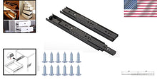 Load image into Gallery viewer, 14-Inch Full Extension Drawer Slides - Stainless Steel, Noise-Free Glide