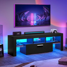 Load image into Gallery viewer, Stylish 51" LED TV Stand with Ample Storage Drawer for Media Organization