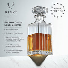 Load image into Gallery viewer, Vintage Style Cut Crystal Decanter for Home Bars - 28 Oz Whiskey &amp; Vodka Carafe