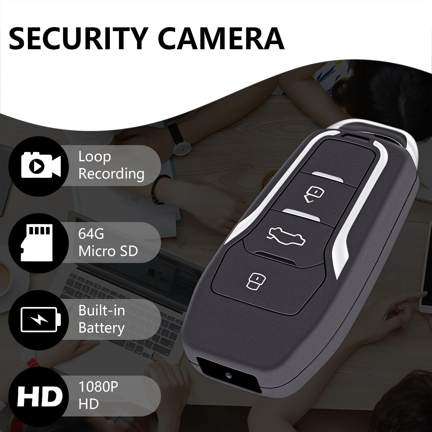 Motion Detection 1080P Camera with Long Battery Life & 64GB Internal Memory