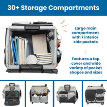 Load image into Gallery viewer, Ergonomic Rolling Storage Cart with Removable Canvas Organizer - Easy Transport