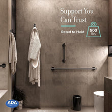 Load image into Gallery viewer, Luxury 36" Stainless Steel Grab Bar with Matte Black Finish - Safety Redefined
