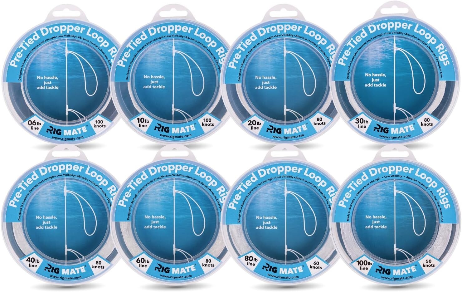 Angler's Essential: Pre-Tied Dropper Loops on 30Lb Spool - Lightweight & Compact