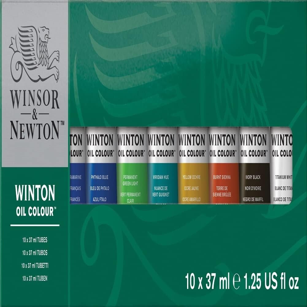 10-Piece Winton Oil Color Set: 37ml Tubes, Vibrant Coverage for Artists