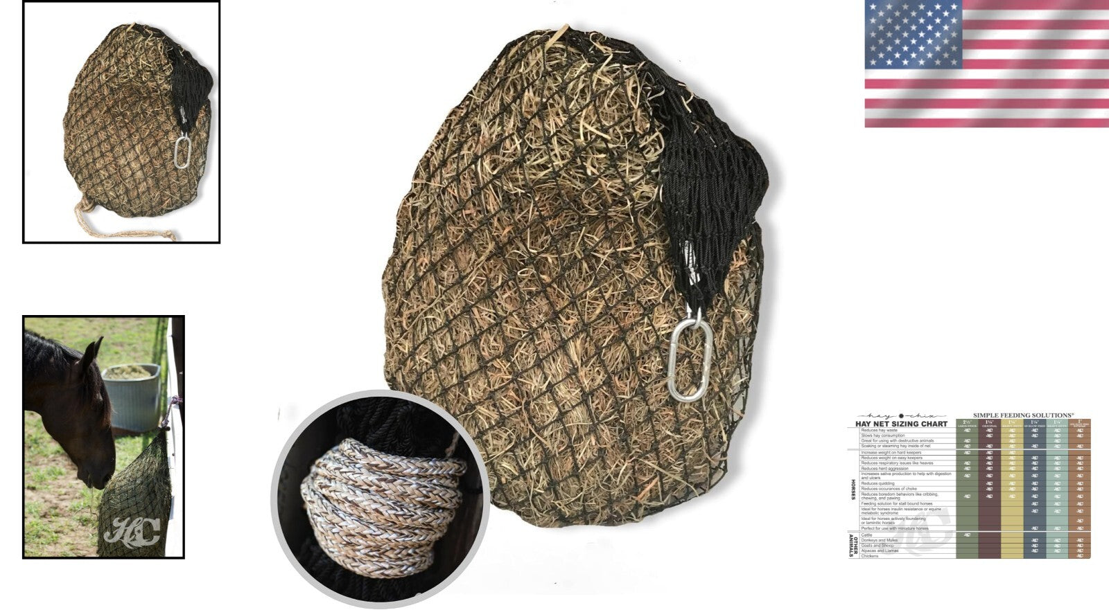 Portable Slow Feed Hay Bag Feeder for Horses – Easy-Fill & Convenient for Travel