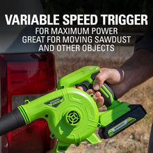 Load image into Gallery viewer, Efficient 24V Leaf Blower with Tool-less Transition &amp; Comfort Grip Handle