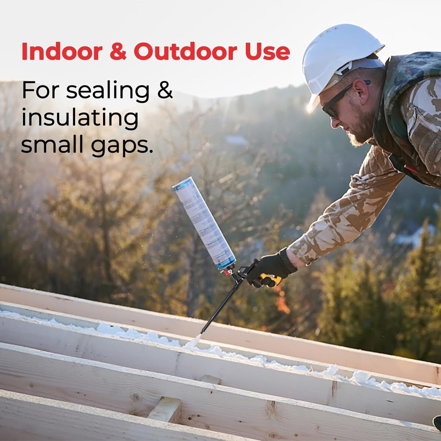 Durable Foam Spray Gun Insulation - 2 Pack with Ergonomic Grip & No Mess Closure