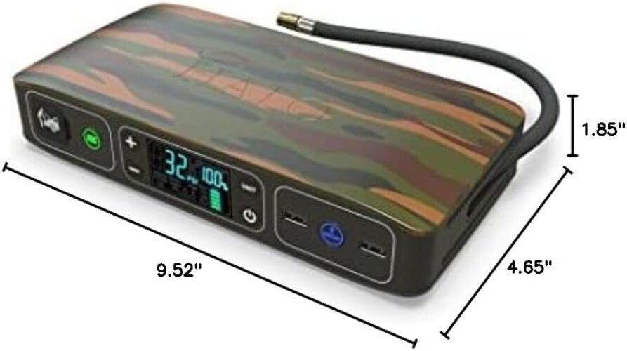 Versatile Camouflage Emergency Car Power Kit with Air Pump and Jump Starter