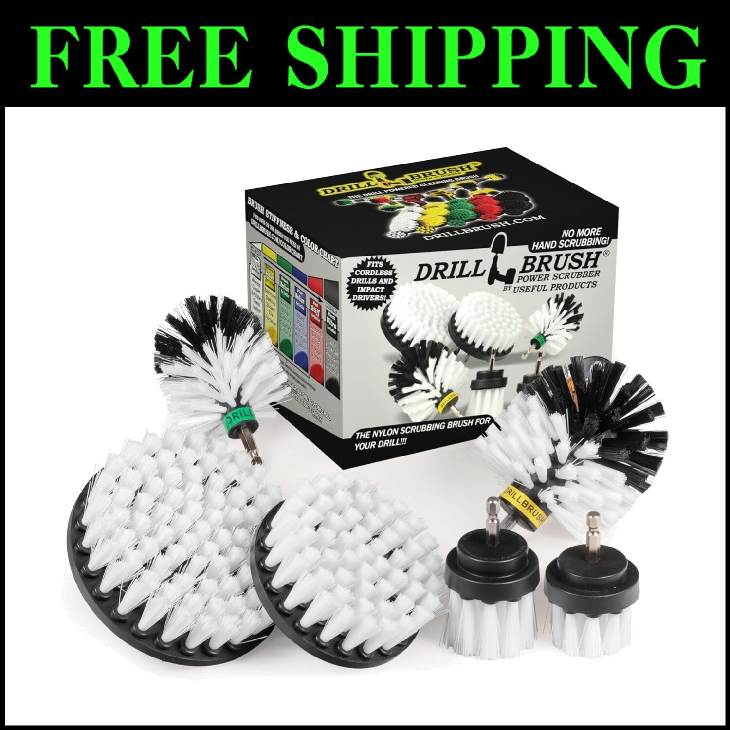 Ultimate Drill Brush Car Wash Kit: 6 Pieces for Perfect Automotive Detailing