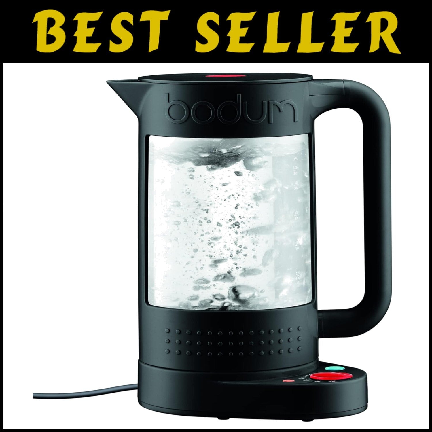 Premium 37oz Electric Water Kettle - Five Temperature Settings & Elegant Design