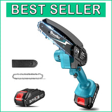 Load image into Gallery viewer, Lightweight Handheld Chainsaw - 21W Battery-Powered for Quick Wood Cutting