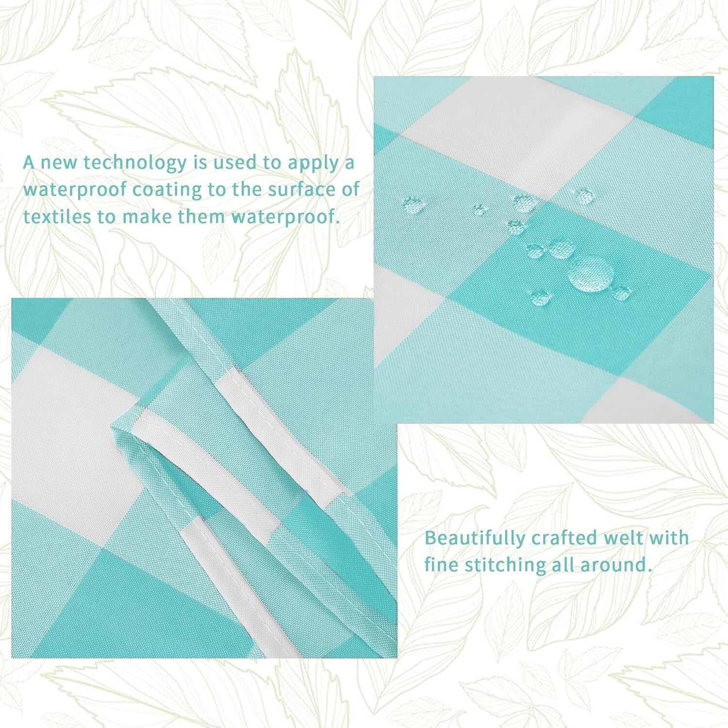 Versatile Aqua Checkered Table Runners - 12-Pack, Ideal for Dining & Weddings