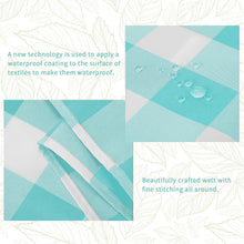 Load image into Gallery viewer, Versatile Aqua Checkered Table Runners - 12-Pack, Ideal for Dining &amp; Weddings