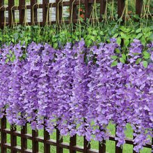 Load image into Gallery viewer, Artificial Wisteria Flower Garland - 24 Vibrant Vines for Indoor &amp; Outdoor Use