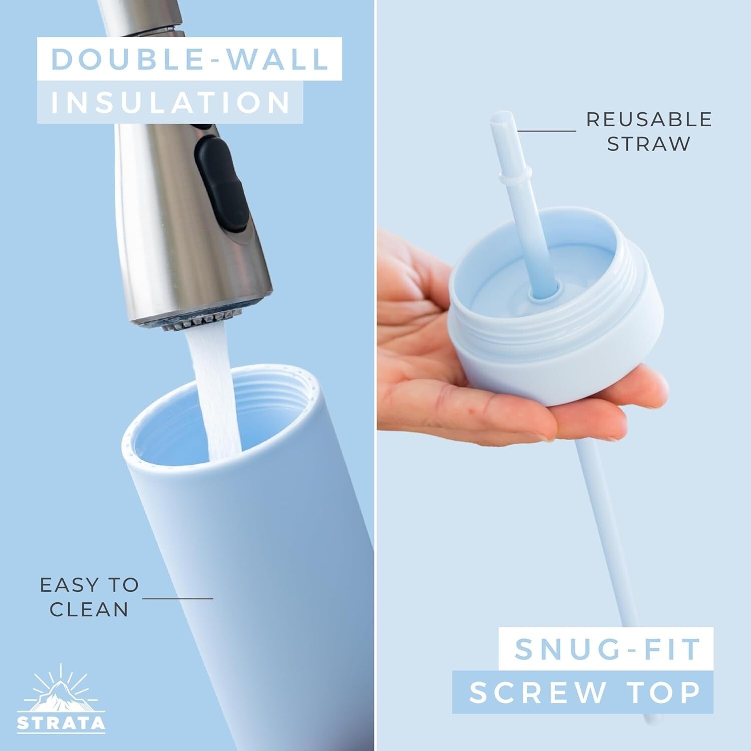 Colorful 12-Pack of 16oz Double Wall Acrylic Skinny Tumblers with Lids & Straws