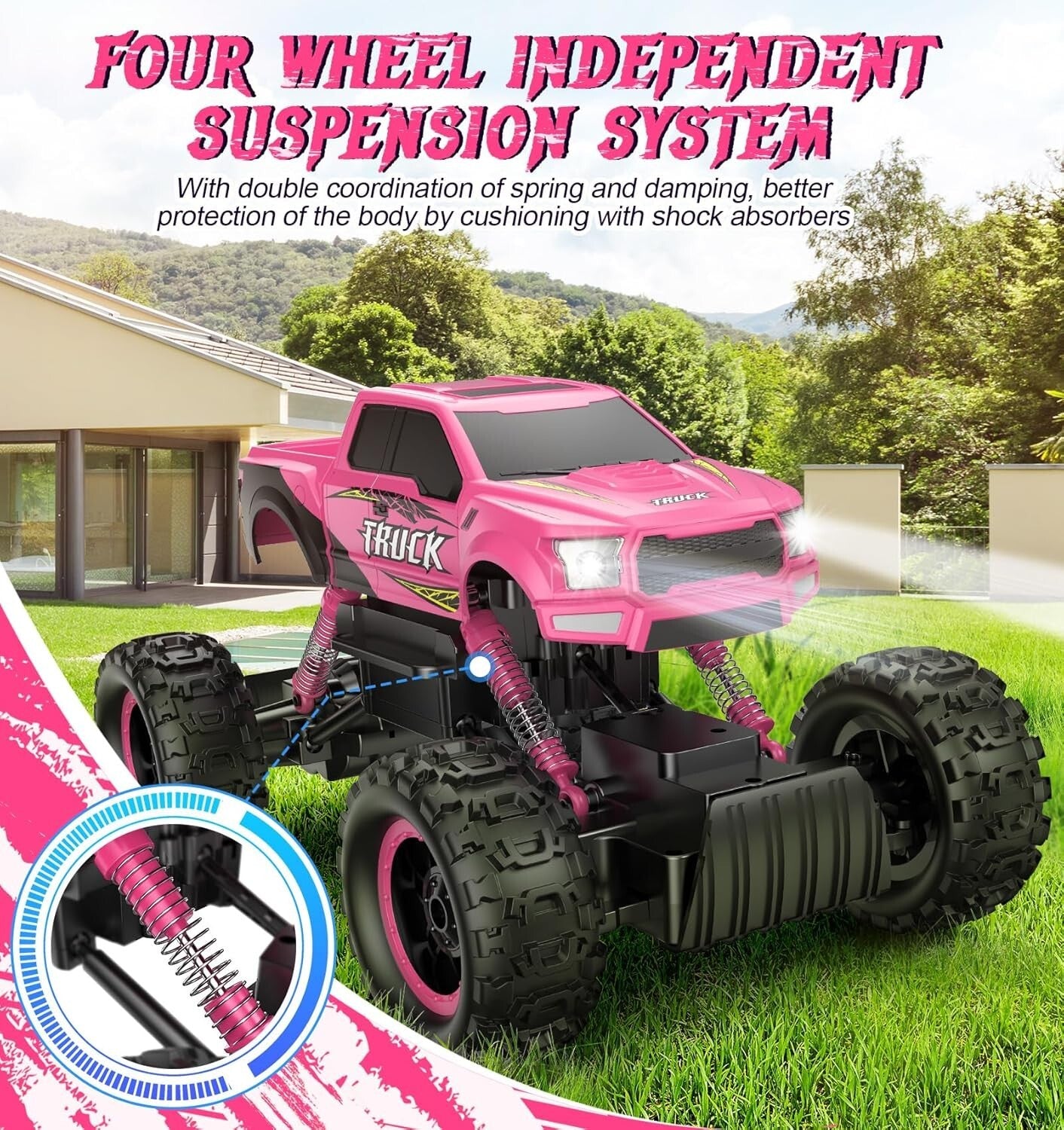 Fun and Safe Pink RC Truck for Girls - Ideal for Birthday and Christmas Gifts