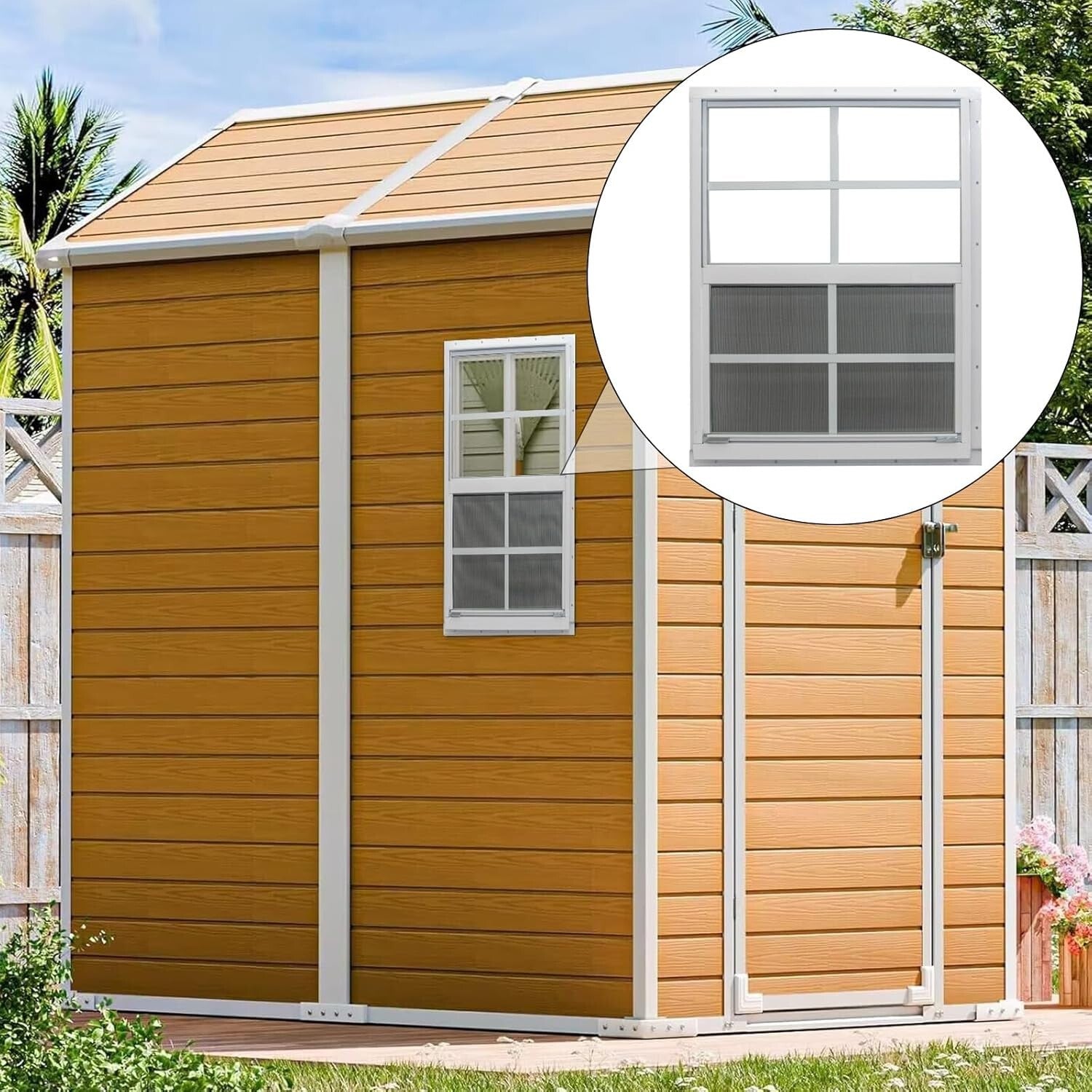 Durable 14x21 Shed Windows with Tempered Glass - 2 Pack for Sheds & Garages