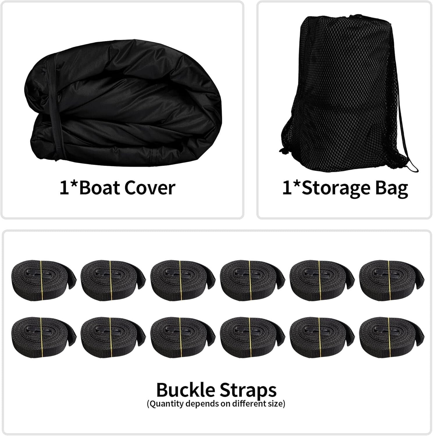Durable Waterproof Boat Cover for 17'-19' V-Hull, Fishing, and Bass Boats