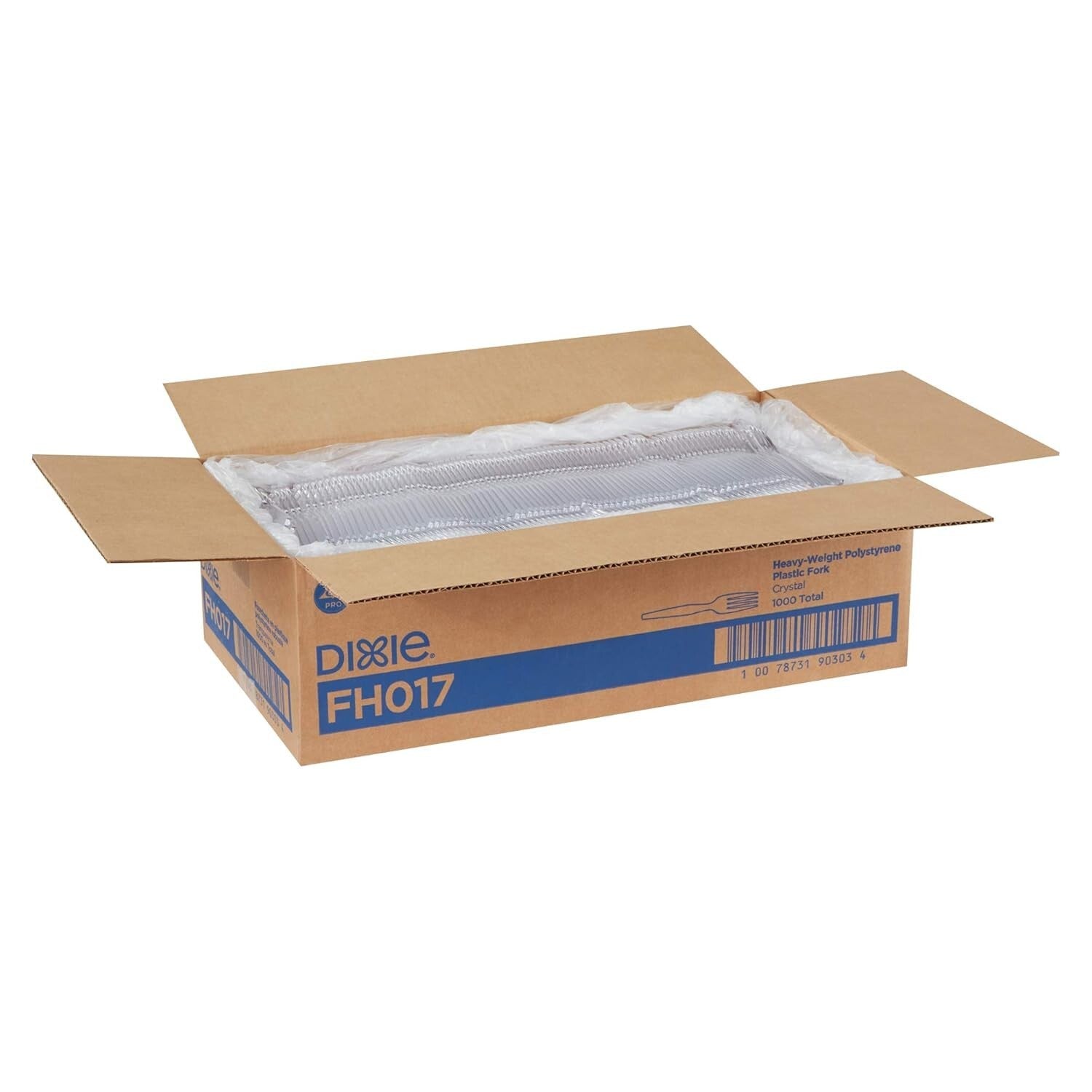 Elegant Clear Polystyrene Forks by Dixie - 7.13'' for Fine Events, 1000 Count