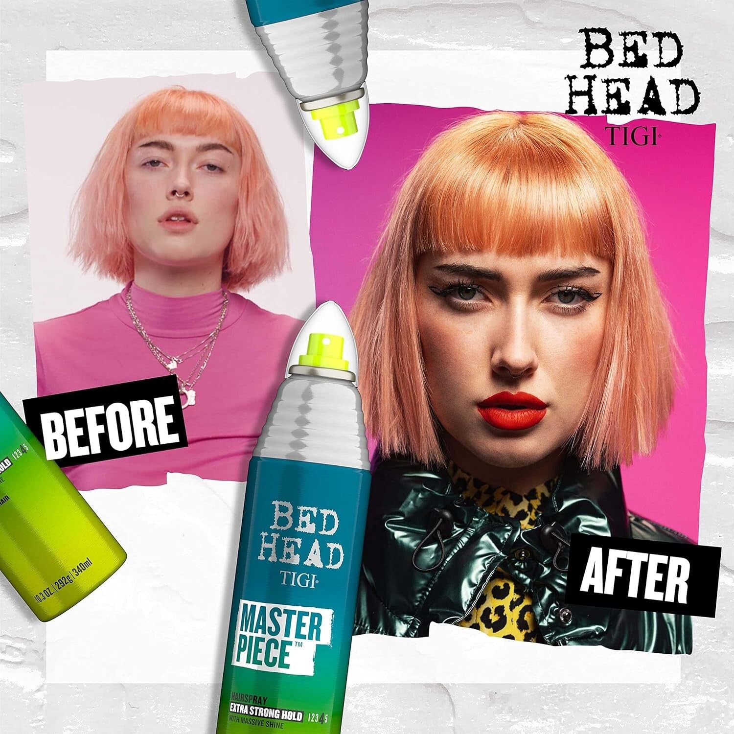 Pack of 3 Travel Size Bed Head Masterpiece Hairspray - Strong Hold & Shine