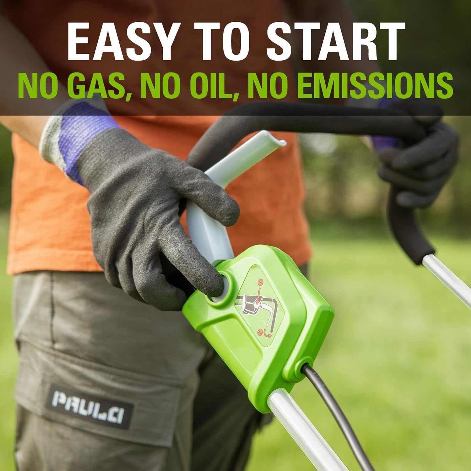 Eco-Friendly 14-Inch Cordless Lawn Mower - Smooth Operation with 3-Year Warranty