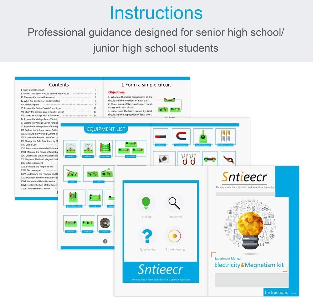 Electric Circuit Learning Kit for Kids 8-16 - Fun Magnetism Experiments Included
