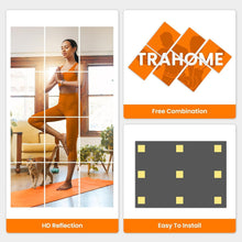Load image into Gallery viewer, Versatile 16"x12" Frameless Wall Mirrors - 12 Piece Home Gym &amp; Living Room Set