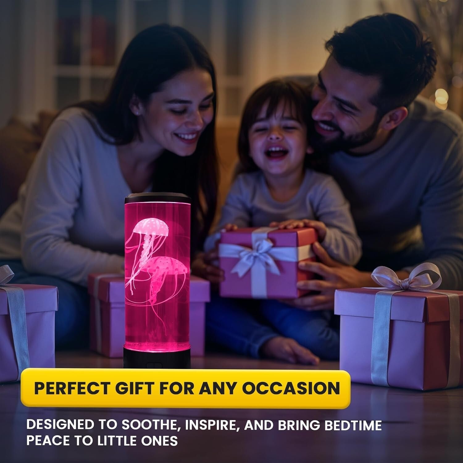 16-Color Changing Jellyfish Aquarium Lamp - LED Night Light with Remote Control