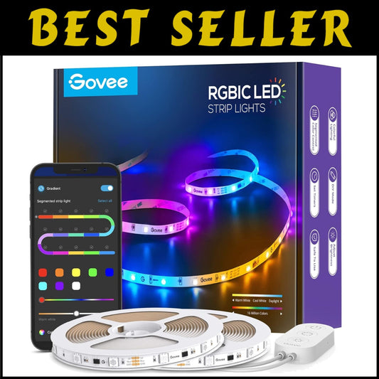 65.6ft RGBIC LED Strip Lights - Smart Bluetooth App Control for Home Decor