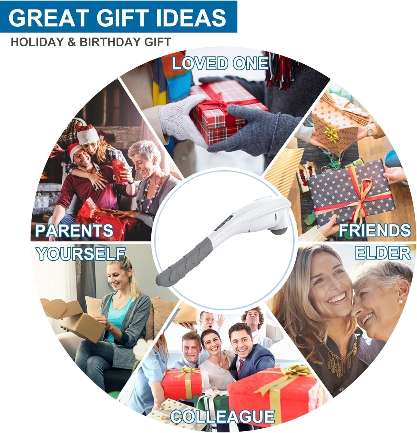 Lightweight Cordless Back Massager for Effective Muscle Relaxation at Home