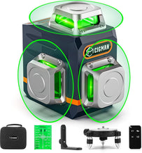 Load image into Gallery viewer, Compact Self-Leveling Laser Level with 12 Bright Lines – Durable and Portable
