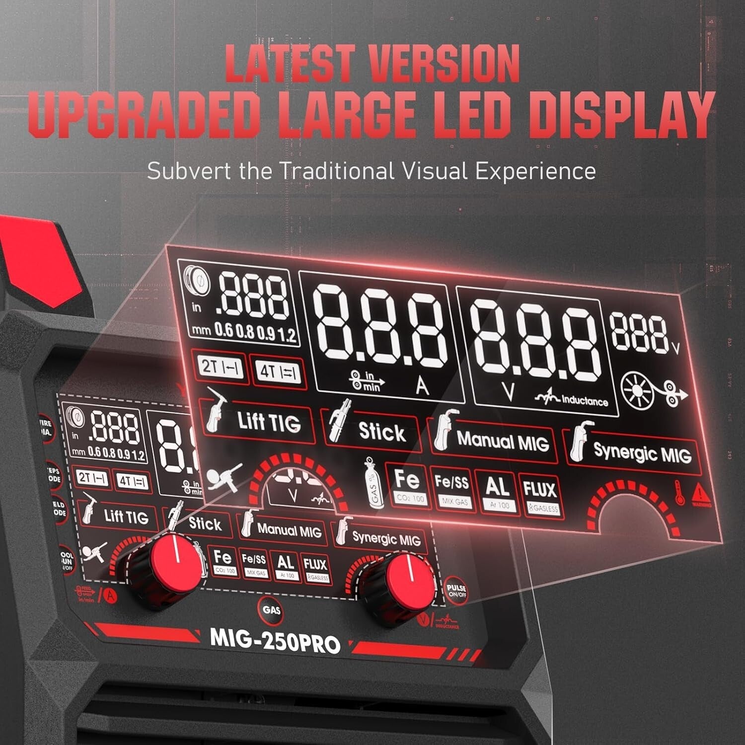 Lightweight 250Amp 220V MIG Welder - Automatic Safety & Multi-Wire Compatibility