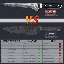 Load image into Gallery viewer, Professional 7-Inch Boning Knife with 67 Layers of Damascus Steel - Lightweight
