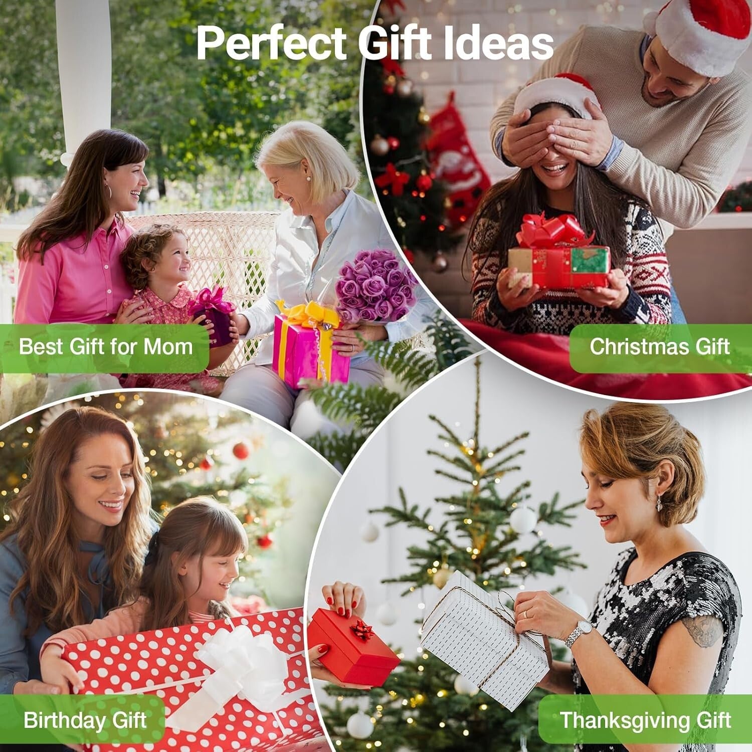 Solar Garden Lights Set with 8 Larger Lily Flowers - Waterproof & Color Changing