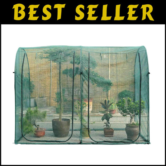 Durable 6FT Tall Gardening Tunnel Cover - Portable Pest Protection Netting