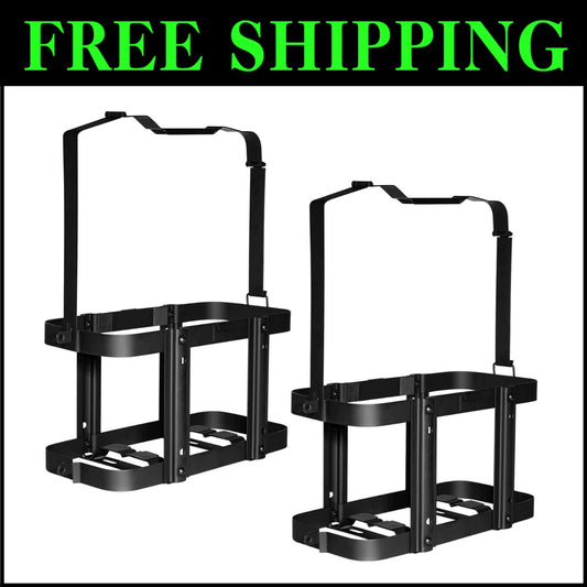Rust-Resistant Steel Jerry Can Mounts - 5 Gallon Holder with Lockable Strap