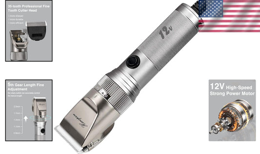 Quiet Dog Clipper with Titanium Blade - Ideal for Thick Coats & pet grooming