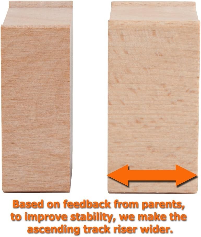 Creative 110-Piece Train Track Expansion Pack with Unique Stackable Stabilizers