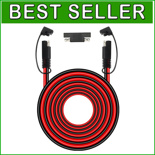 Durable 30FT SAE Connector Cable - Heavy Duty with Polarity Reverse Adapter