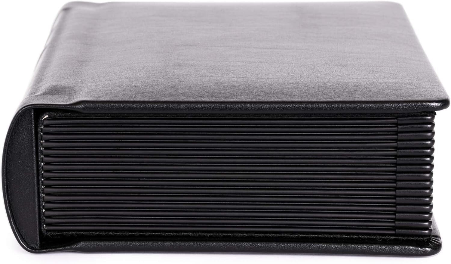 Elegant 5x7 Leatherette Photo Album for Weddings - 15 Pages in Black