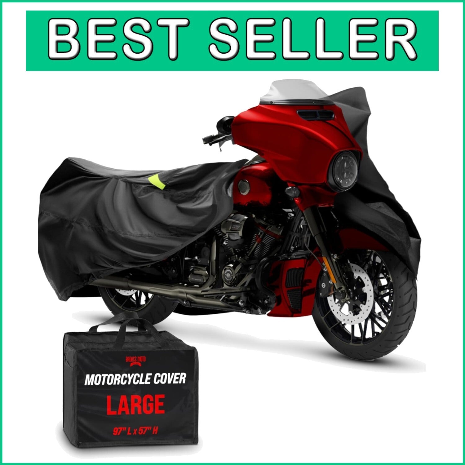 12-Layer Motorcycle Cover Waterproof - Ideal for Outdoor Protection & Security