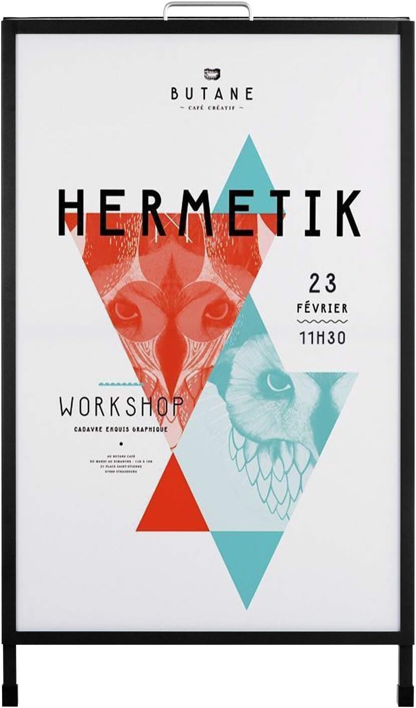 Attractive Heavy-Duty Portable Sidewalk Sign - 24"x36" for Restaurants & Events