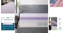 Load image into Gallery viewer, Ventilated King Size Memory Foam Topper with Lavender Infusion for Relaxation