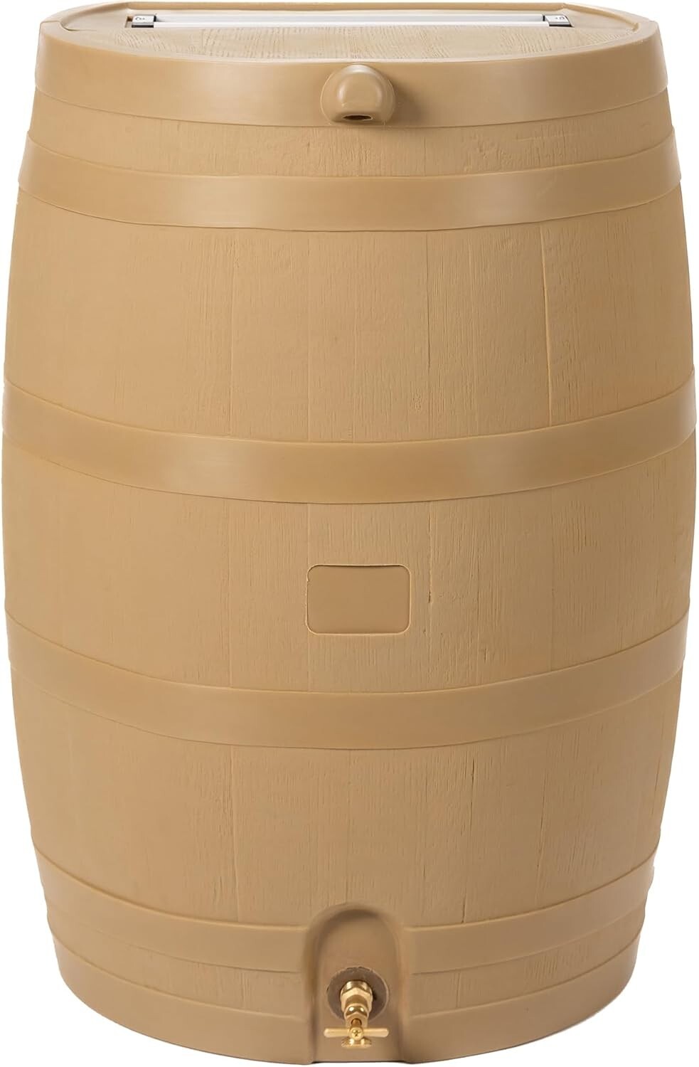 Eco-Friendly 50-Gallon Rain Barrel with Brass Spigot for Garden Irrigation