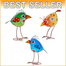 Load image into Gallery viewer, Handcrafted Garden Bird Statues - 3 PCS Outdoor Decoration Set for All Seasons
