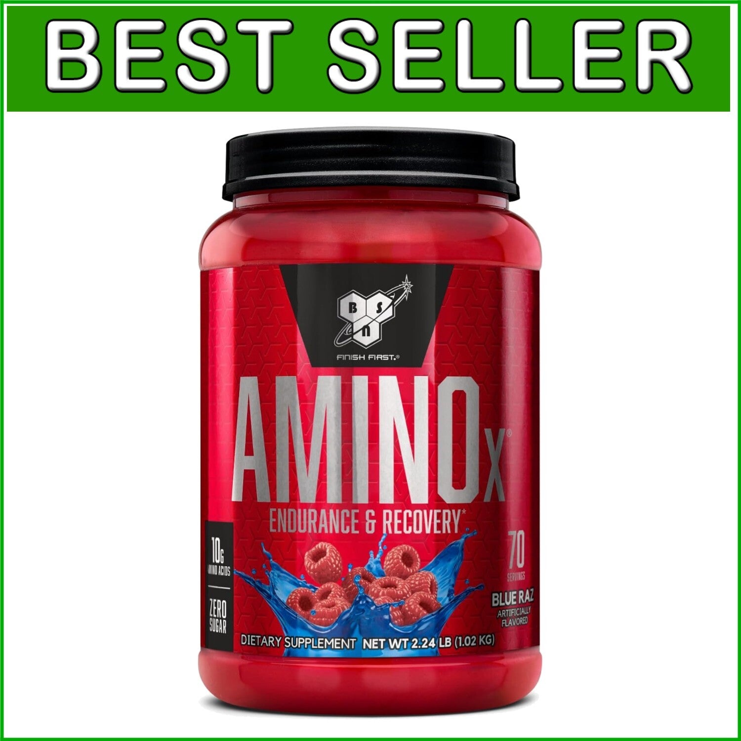 10g Amino Acids Per Serving - Blue Raz Powder for Muscle Recovery & Endurance