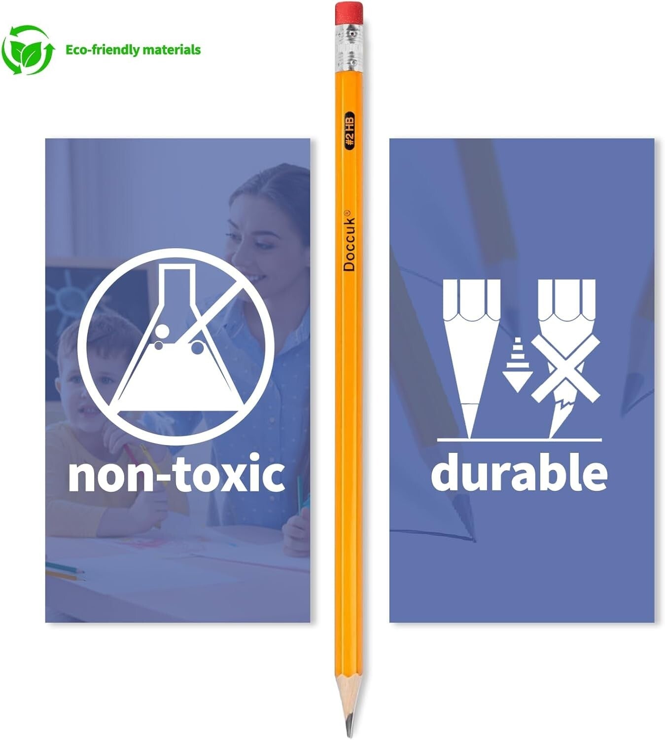 576 Count Yellow Wood-Cased HB Pencils - Pre-Sharpened for Effortless Writing